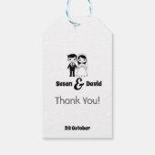 かわいい新郎新婦結婚式の引き出物ギフトラベル ギフトタグ (裏面)