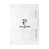 かわいい新郎新婦結婚式招待状 招待状ベリーバンド (正面例)