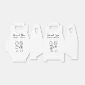 かわいい新郎白黒結婚の感謝 フェイバーボックス (折り畳みなし)