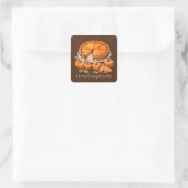 かわいい新鮮なカボチャのパイのベンダー スクエアシール (バッグ)