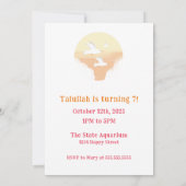 かわいい旅の驚くべき誕生日お洒落- Otter 招待状 (裏面)