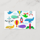 かわいい旅行をテーマにした赤ちゃんシャワーでブックカードを持ち込む エンクロージャーカード (裏面)