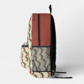 かわいい旅行ストライプグリーン プリントバックパック (右)