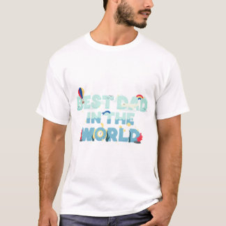 かわいい旅行テーマの父 Tシャツ