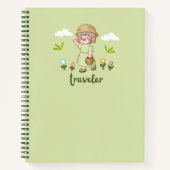 かわいい旅行者向けノート💚✨✈🌲 ノートブック (正面)