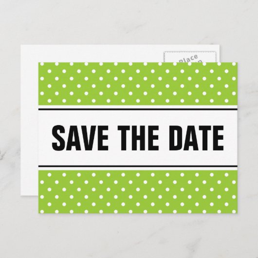 かわいい日付を保存する家族の懇親会はがき 案内ポストカード (正面/裏面)