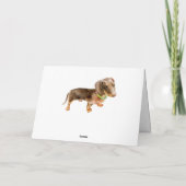 かわいい日子犬の恋人ダッシュント誕生日 カード (裏面)