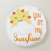 かわいい日曜日私の日光の子供部屋です ラウンドクッション (裏面)