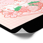 かわいい日本のかわいいアニメ美学ピンクストロガー ポスター (角)