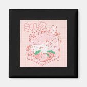 かわいい日本のかわいいアニメ美学ピンクストロガー マグネット (正面)