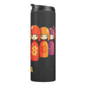 かわいい日本のこけし人形 タンブラー (回転右)