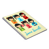 かわいい日本のこけし ノートブック (右側)