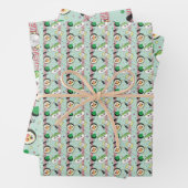 かわいい日本のすし好きゴルフ柄 ラッピングペーパーシート (インサイチュ)