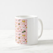 かわいい日本のすし柄 コーヒーマグカップ (正面右)