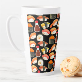 かわいい日本のすし カフェラテマグ