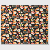 かわいい日本のすし ラッピングペーパー (フラット)