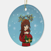 かわいい日本のアニメガールセラミックスツリー セラミックオーナメント (左)