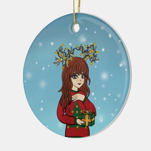 かわいい日本のアニメガールセラミックスツリー セラミックオーナメント (左)