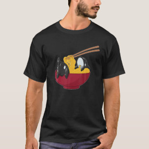かわいい日本のアニメラーメンOrca Whale Gif Tシャツ