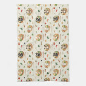 かわいい日本のクマの弁当箱 キッチンタオル (縦)