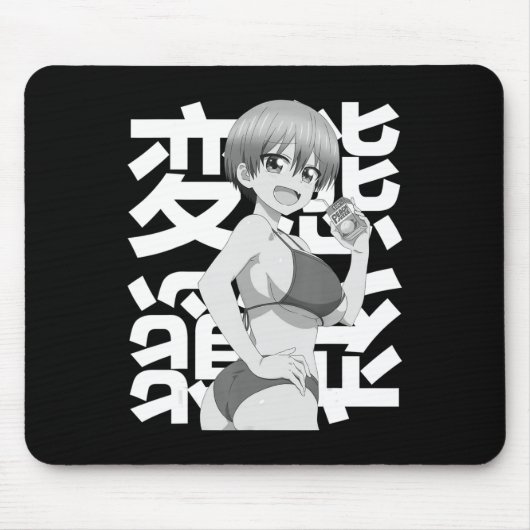 かわいい日本のサマーアニメ淫乱和風サマー マウスパッド (正面)