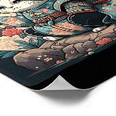 かわいい日本のスタイルサムライキャットキットアニメ ポスター (角)