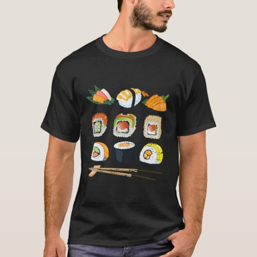 かわいい日本のス転がの食べ物 Tシャツ (正面)