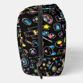 かわいい日本のズドゥードルオンブラックモノグラムイニシャル ドップキット (右)