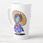 かわいい日本のゾンビ カフェラテマグ (左アングル)