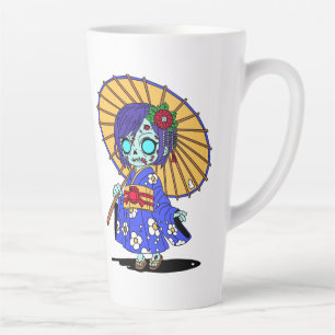 かわいい日本のゾンビ カフェラテマグ