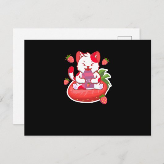 かわいい日本のネコ乳 ポストカード (正面/裏面)