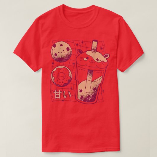 かわいい日本のボバティーギニアピッグドナクッキーG Tシャツ (デザイン正面)