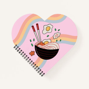 かわいい日本のラーメンエプロン ノートブック