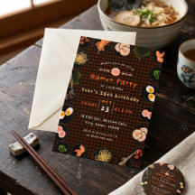 かわいい日本のラーメン好きの誕生日パーティー 