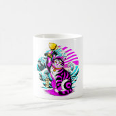 かわいい日本の勝利猫 コーヒーマグカップ (中央)
