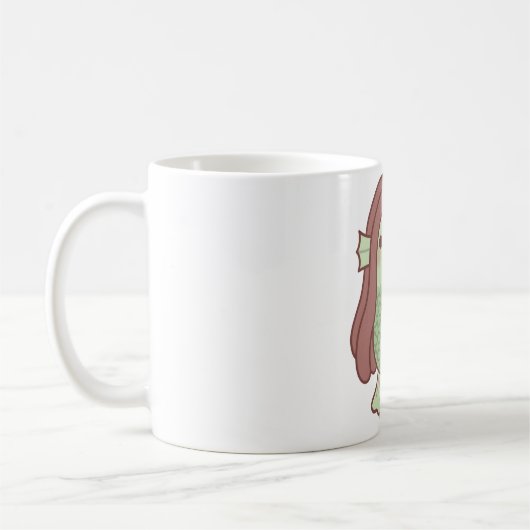 かわいい日本の妖怪 アマビエ コーヒーマグカップ (左)
