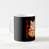 かわいい日本の柴犬犬みそ汁 コーヒーマグカップ (正面左)