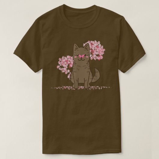 かわいい日本の桜さくらんぼブロッサムカイケンドッグ Tシャツ (デザイン正面)