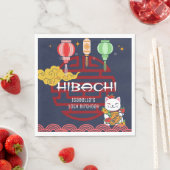 かわいい日本の火鉢ディナーバースデーパーティー スタンダードランチョンナプキン (インサイチュ)