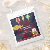 かわいい日本の火鉢ディナーバースデーパーティー フェイバーバッグ (クリップ留めされた状態)