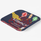 かわいい日本の火鉢ディナーバースデーパーティー ペーパープレート (傾斜あり)