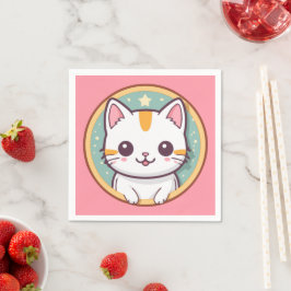 かわいい日本の猫かわいい子猫 スタンダードカクテルナプキン