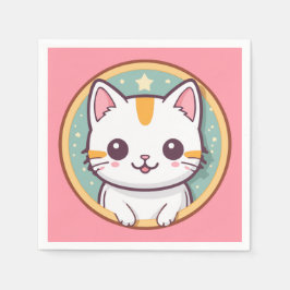 かわいい日本の猫かわいい子猫 スタンダードカクテルナプキン