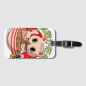 かわいい日本の猫食べの麺|過去記事 ラゲッジタグ (正面横)