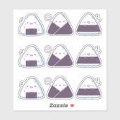 かわいい日本の食べ物おにぎりおもしろい シール (シート)