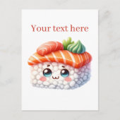 かわいい日本の食べ物の追加メッセージ ポストカード (正面)