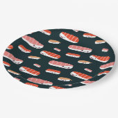 かわいい日本の食べ物大燈籠すしかわいい夏 ペーパープレート (アングル)