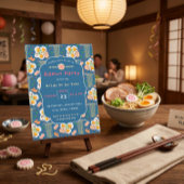 かわいい日本の麺類愛好家のためのラーメンパーティー 招待状