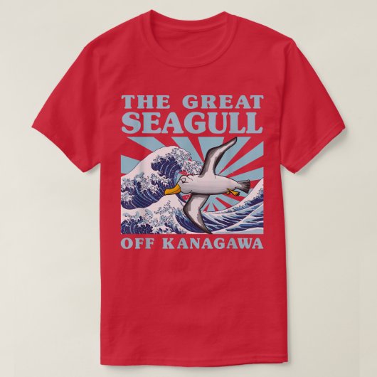 かわいい日本のWAVE素晴らし Seagullかわいい日本 Tシャツ (デザイン正面)