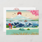 かわいい日本はがき ポストカード (正面/裏面)